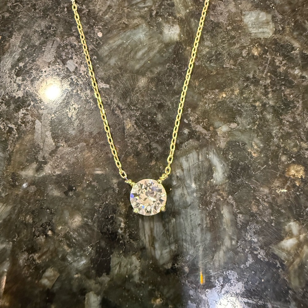 1.5 ctw CZ, gold-plated high-quality, fabulous 16-18”